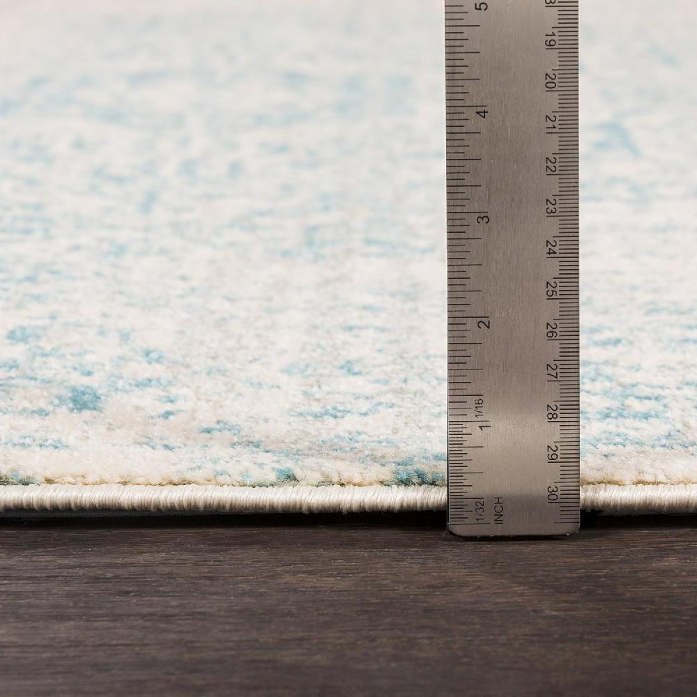 Artistic Weavers Valeria Dark Blue Light Gray And Beige Updated Traditional Area Rug 7’10” X 10’3(5’3″ X 7’3″ Light Teal)