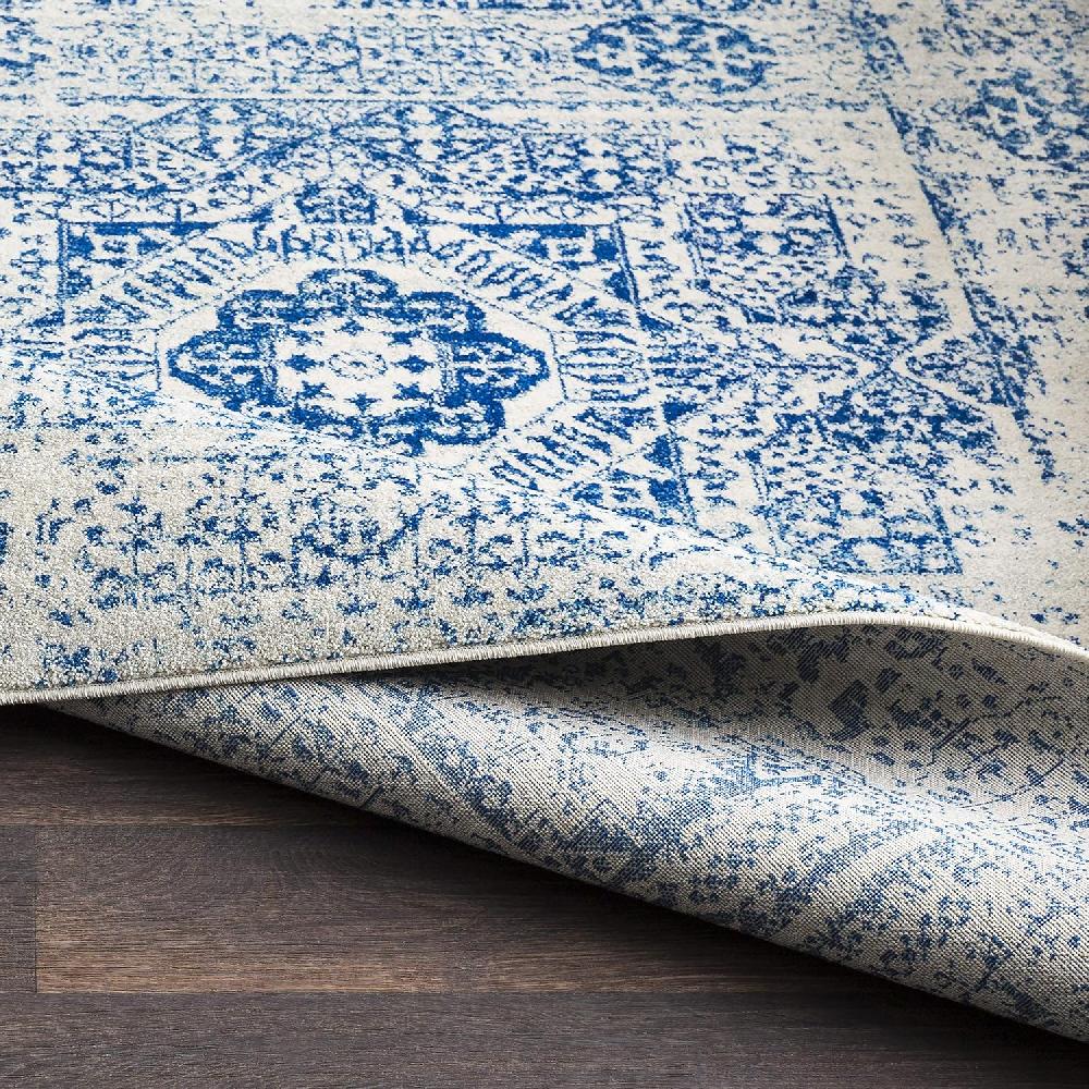 Artistic Weavers Valeria Dark Blue Light Gray And Beige Updated Traditional Area Rug 7’10” X 10’3(6’7″ X 9′ Blue)