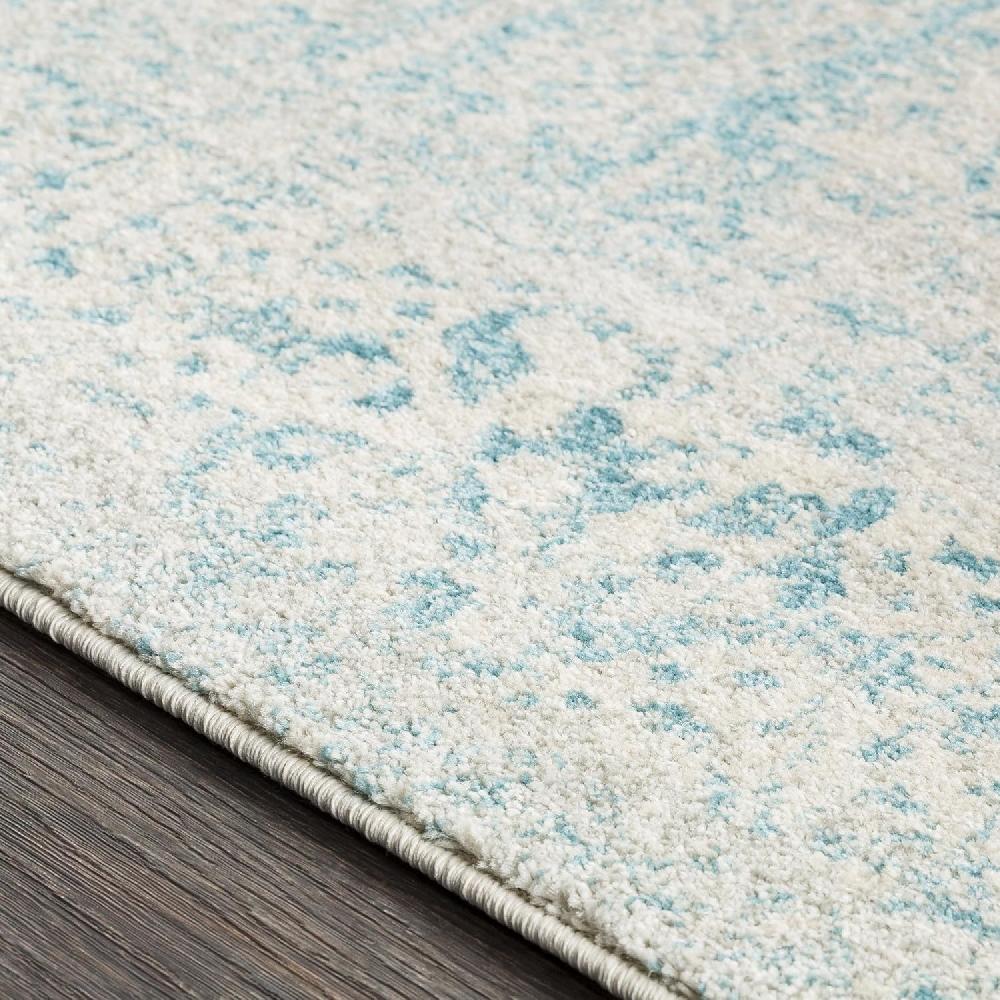 Artistic Weavers Valeria Dark Blue Light Gray And Beige Updated Traditional Area Rug 7’10” X 10’3(7’10” X 10’3″ Light Teal)