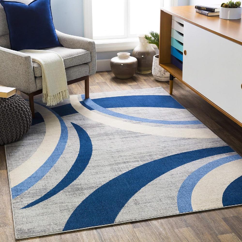 Artistic Weavers Zara Modern Geometric Area Rug 5’3″ X 7’3″ Navy(Navy)