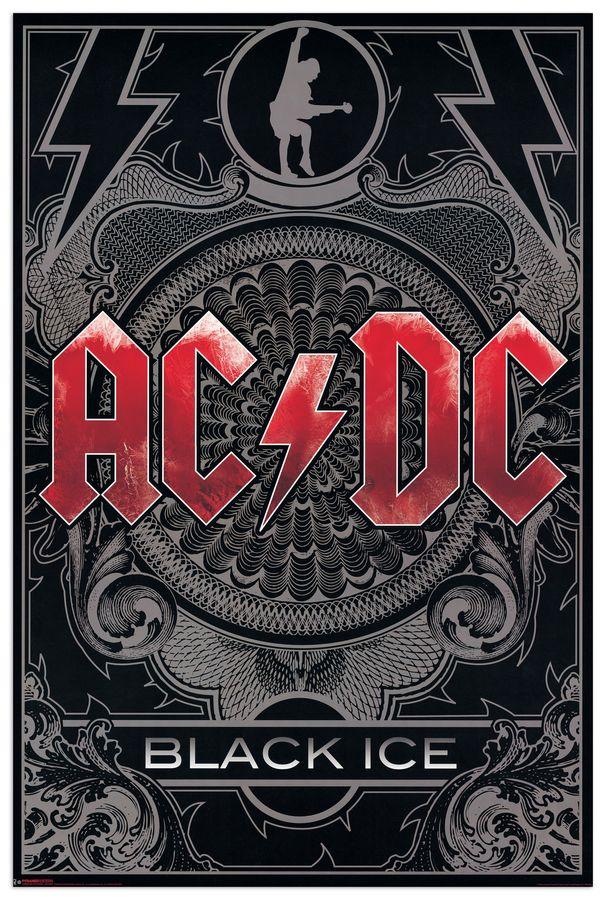 artopweb Ac/dc - Black Ice Decorative MDF Panel (60x90cm)