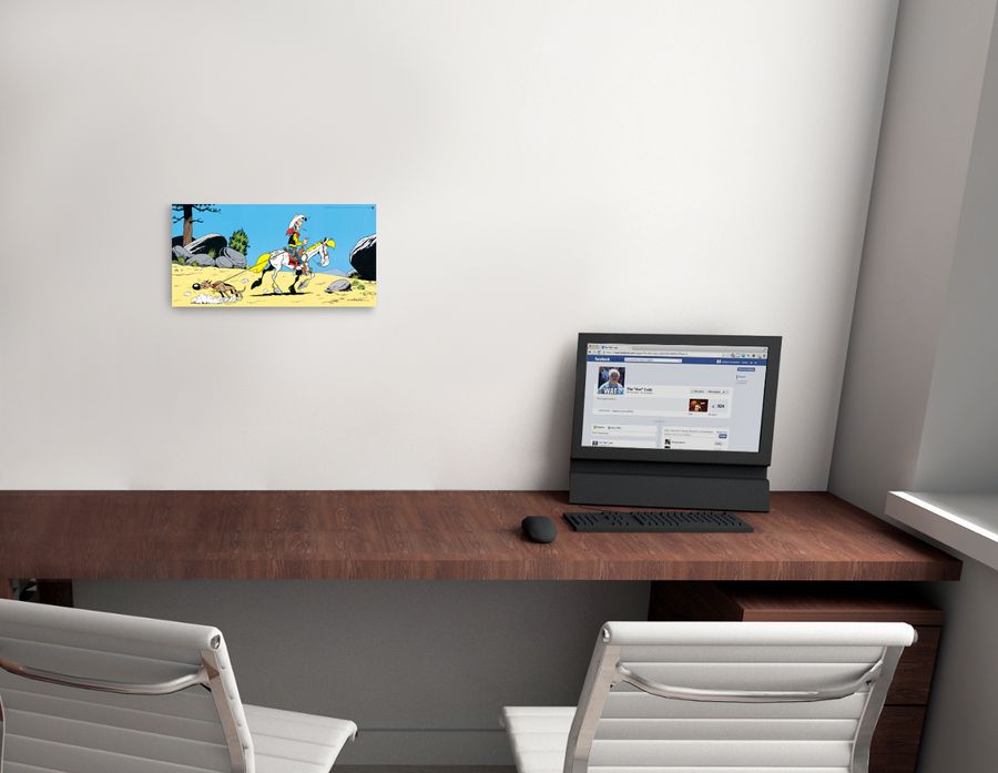 Artopweb Achde - Lucky Luke E Ran Tan Plan Decorative MDF Panel (50x25cm)