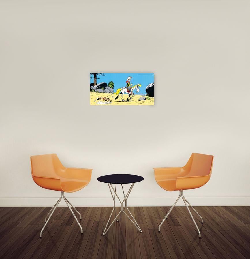 Artopweb Achde - Lucky Luke E Ran Tan Plan Decorative MDF Panel (100x50cm)