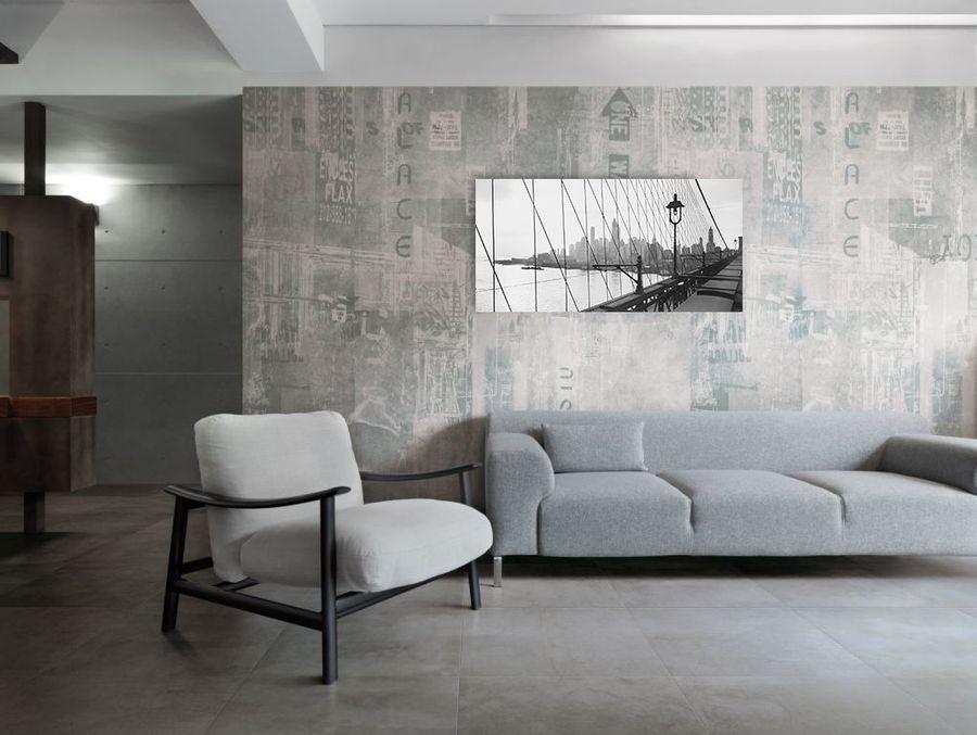 Artopweb Anonymous - Manhattan See Throught Cables Of B.Bridge 1937 Decorative MDF Panel (100x50cm)