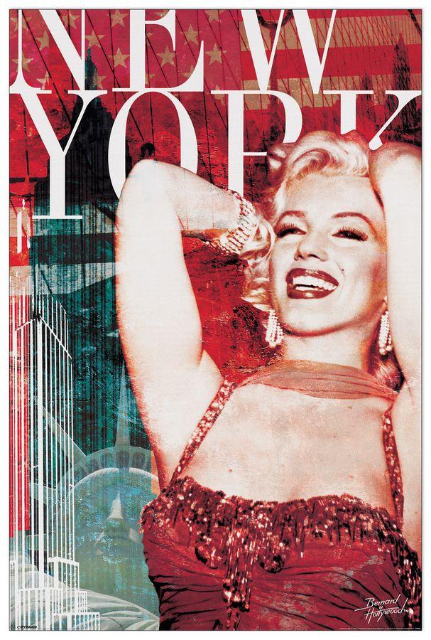 artopweb Anonymous - Marilyn Monroe - New York Decorative MDF Panel (60x90cm)