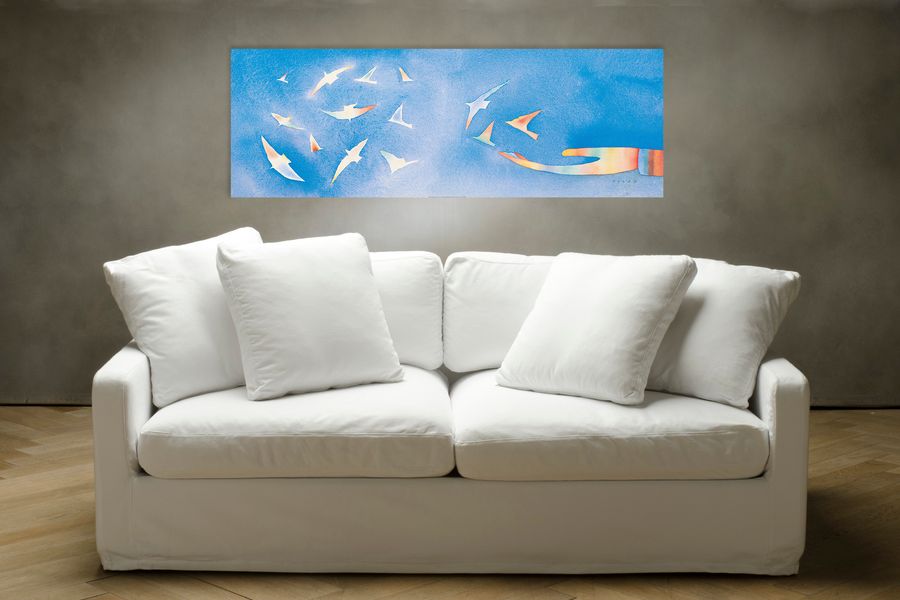 Artopweb Folon - Peace Decorative MDF Panel (150x52cm)