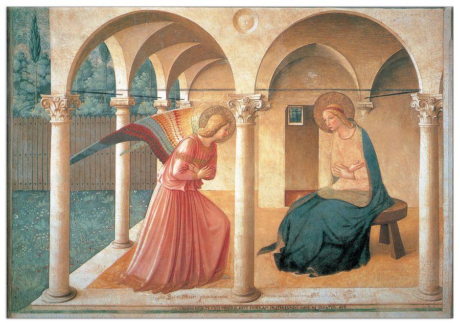 artopweb Beato Angelico - Annunciazione Decorative MDF Panel (100x69cm)