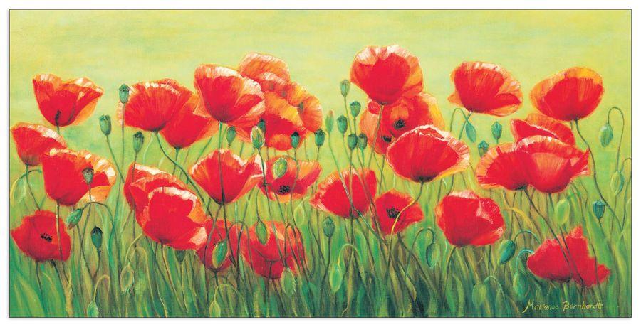 artopweb Bernhardt - Klatschmohnwiese Decorative MDF Panel (138x69cm)
