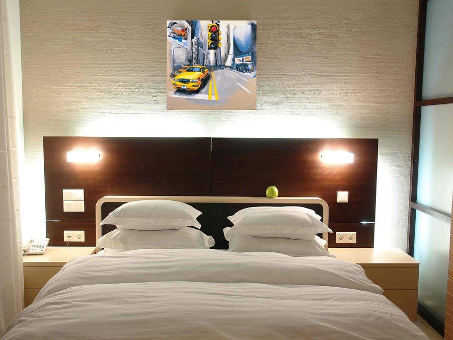 Artopweb Blondel - New York Feu Rouge II Decorative MDF Panel (70x70cm)