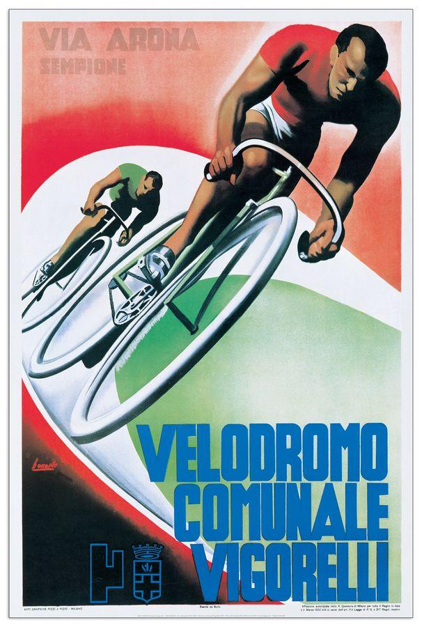 artopweb Boccasile - Velodromo Comunale Vigorelli Decorative MDF Panel (76x50cm)