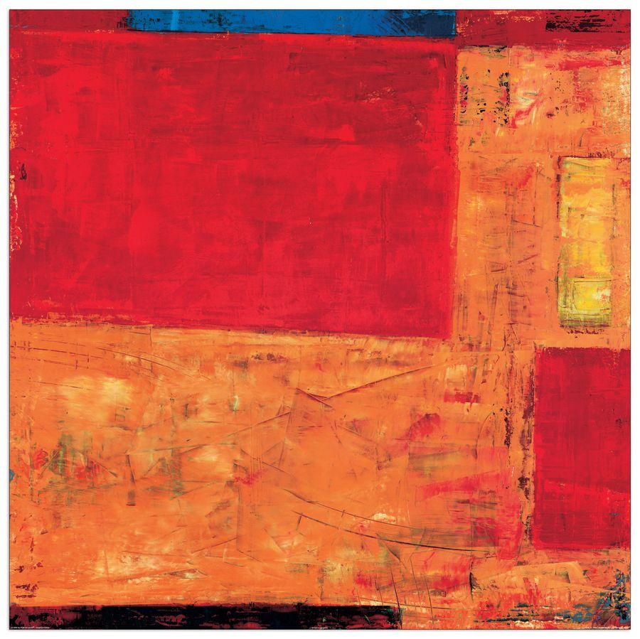 artopweb Bohnekamp - Contrasting Orange Decorative MDF Panel (98x98cm)