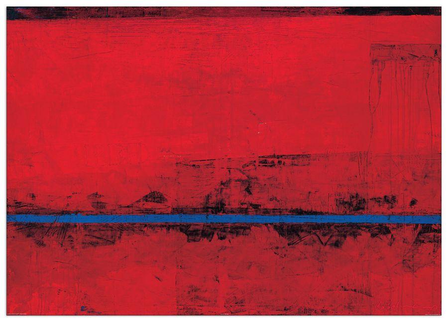 artopweb Bohnekamp - Red Lake Decorative MDF Panel (138x98cm)