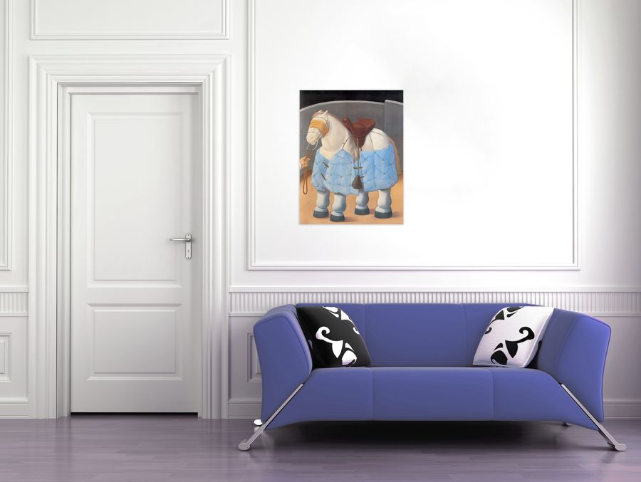 Artopweb Botero - Caballo Del Picador Decorative MDF Panel (63x81cm)