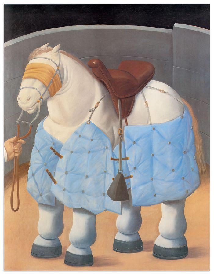 artopweb Botero - Caballo Del Picador Decorative MDF Panel (63x81cm)