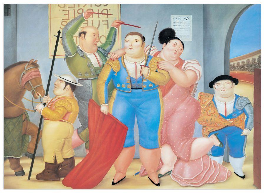 artopweb Botero - La Corrida Decorative MDF Panel (90x66cm)