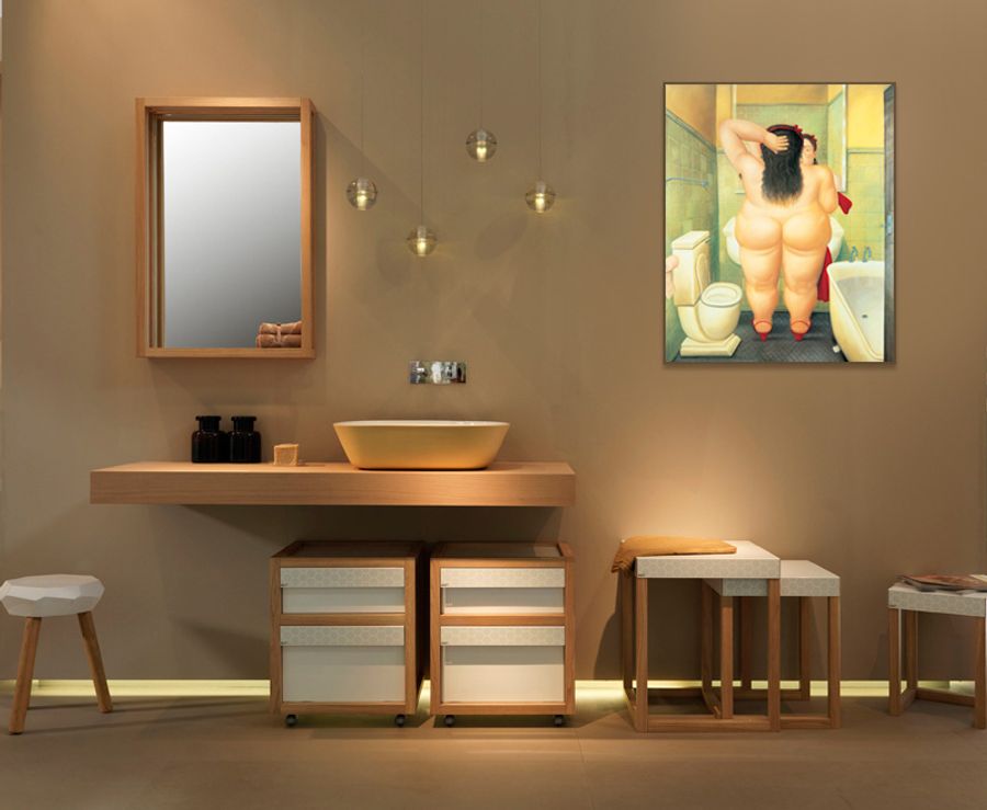 Artopweb Botero - The Bath Decorative MDF Panel (68x93cm)