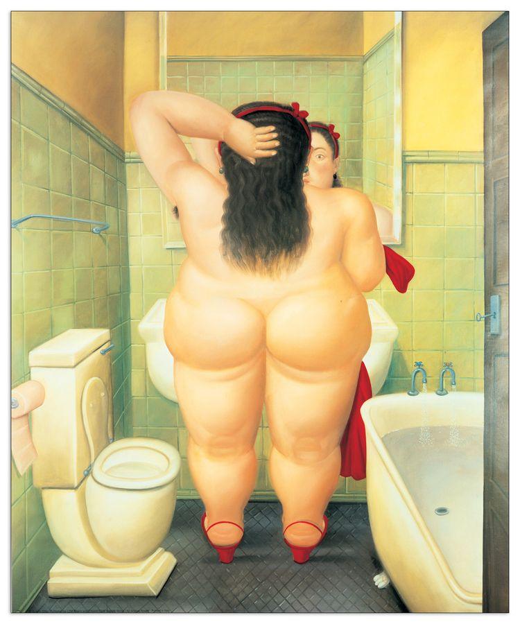 artopweb Botero - The Bath Decorative MDF Panel (68x93cm)