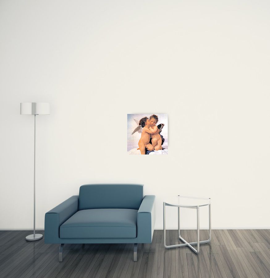Artopweb Bouguereau - The First Kiss Detail Decorative MDF Panel (30x30cm)
