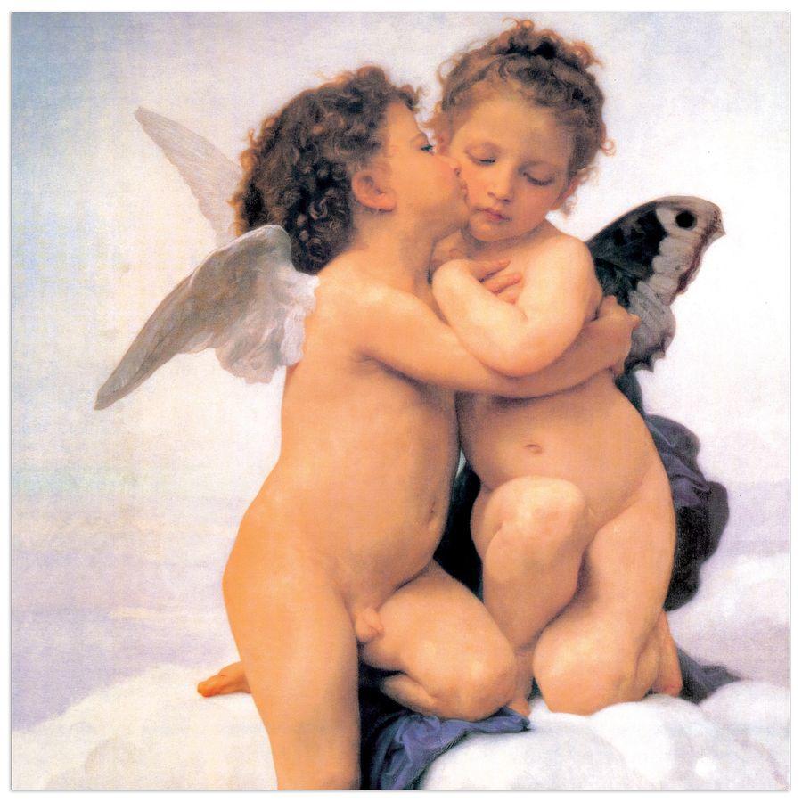 artopweb Bouguereau - The First Kiss Detail Decorative MDF Panel (30x30cm)