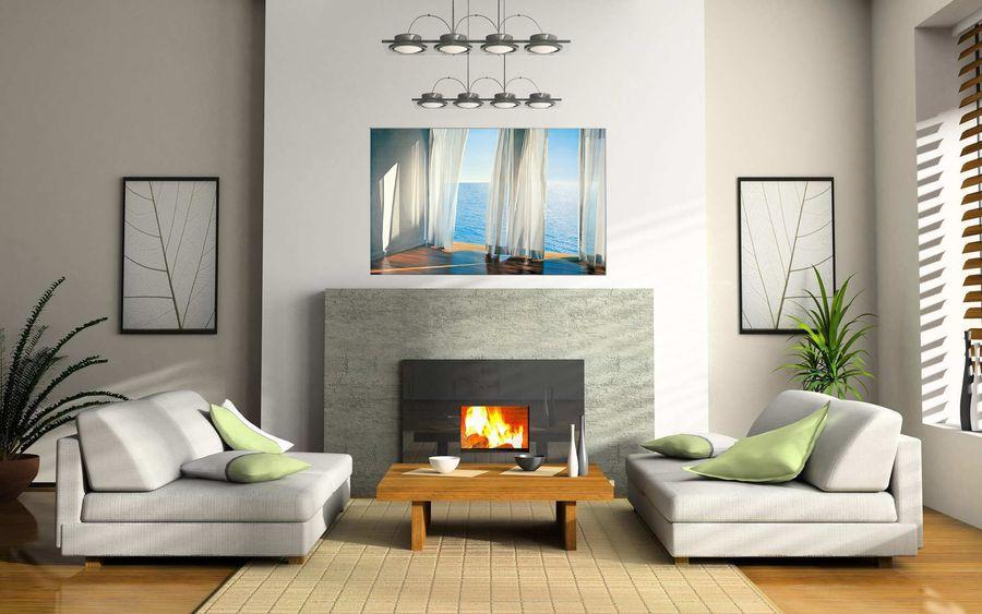 Artopweb Brown - Blues Come Through Decorative MDF Panel (152x102cm)