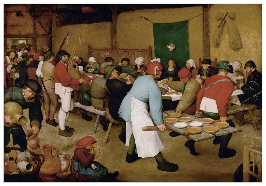 artopweb Brueghel - Bauernhochzeit Decorative MDF Panel (100x70cm)