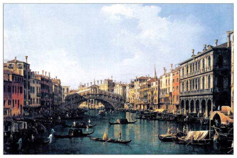 artopweb Canaletto - Rialto Bridge Decorative MDF Panel (140x92cm)