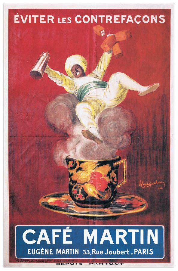 artopweb Cappiello - Cafè Martin 1921 Decorative MDF Panel (18x29cm)