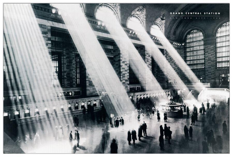 artopweb Central Station - Grand Central Station Decorative MDF Panel (90x60cm)