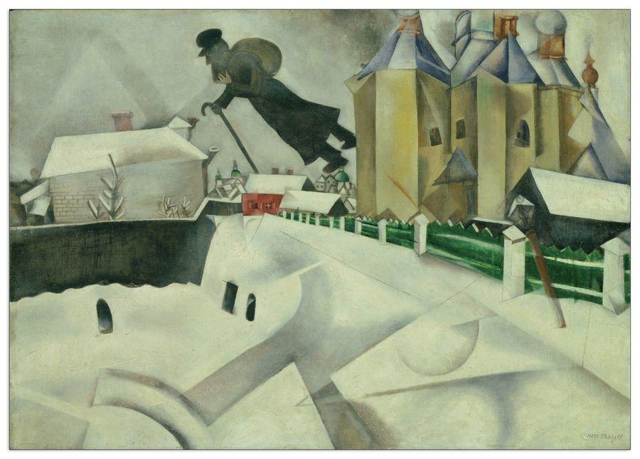 artopweb Chagall - Over Vitebsk Decorative MDF Panel (60x42cm)