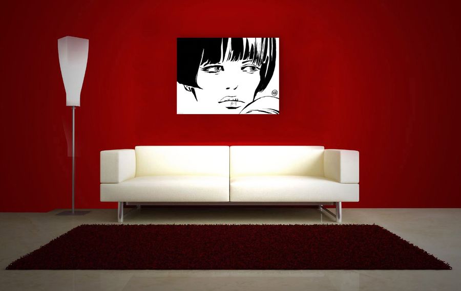 Artopweb Crepax - Valentina: Guardami ? Decorative MDF Panel (120x90cm)