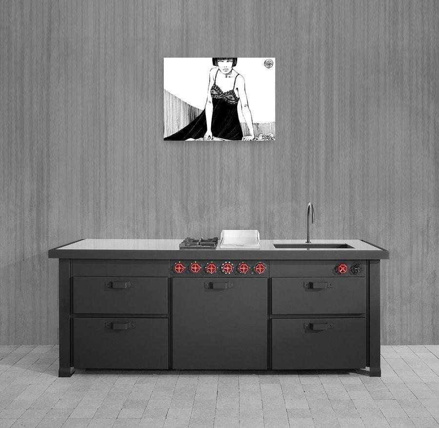 Artopweb Crepax - Valentina: Tenera È La Notte Decorative MDF Panel (80x60cm)