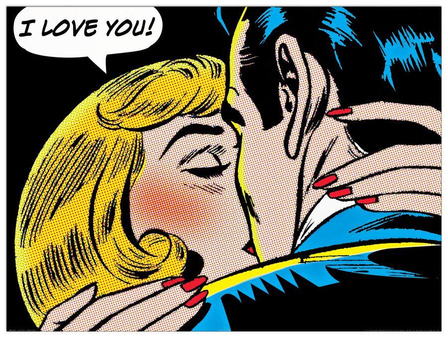 artopweb Dale - I Love You Decorative MDF Panel (80x60cm)