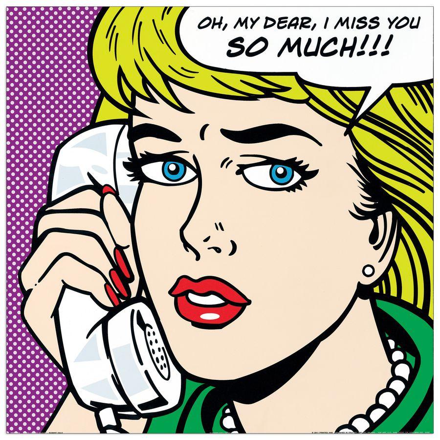 artopweb Dale - I Miss Tou So Much Decorative MDF Panel (50x50cm)