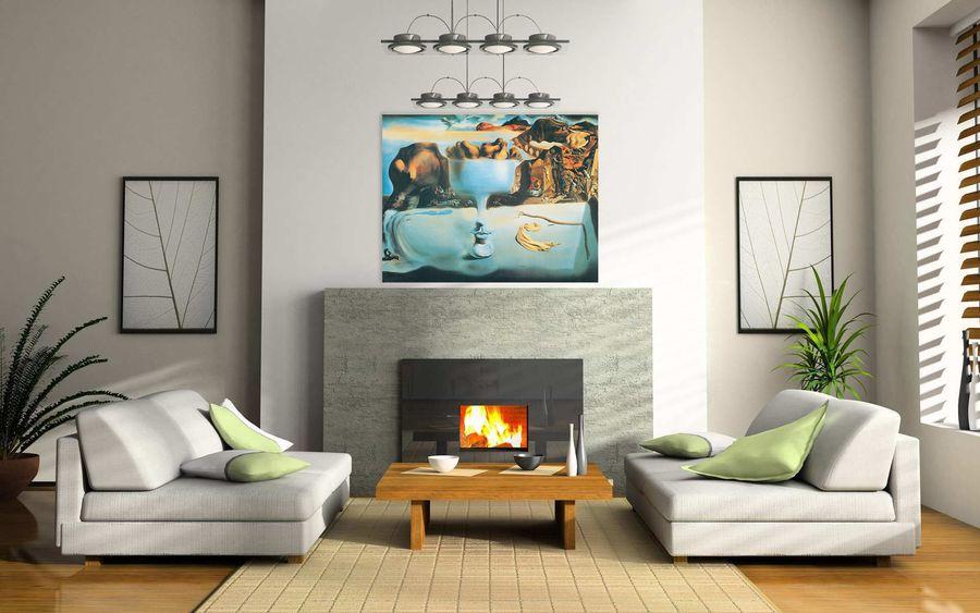 Artopweb DalÌ - Apparition Of Face And Fruit Dish On A Beach Decorative MDF Panel (96x74cm)