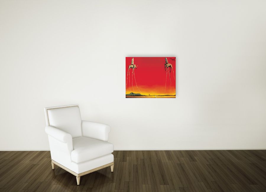 Artopweb DalÌ - Les Elephants Decorative MDF Panel (68x55cm)