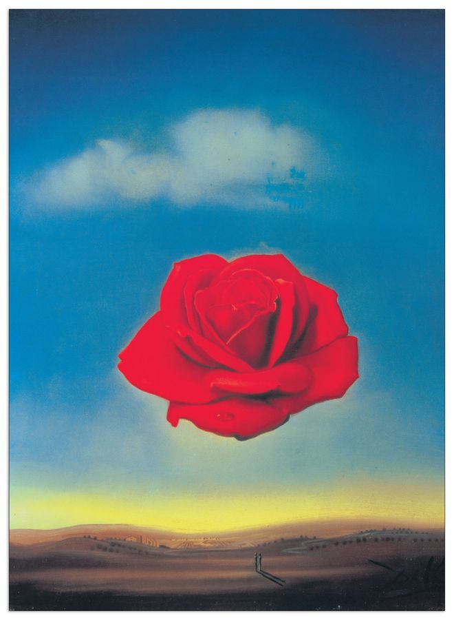 artopweb DalÌ - Rosa pensierosa 1958 Decorative MDF Panel (60x80cm)