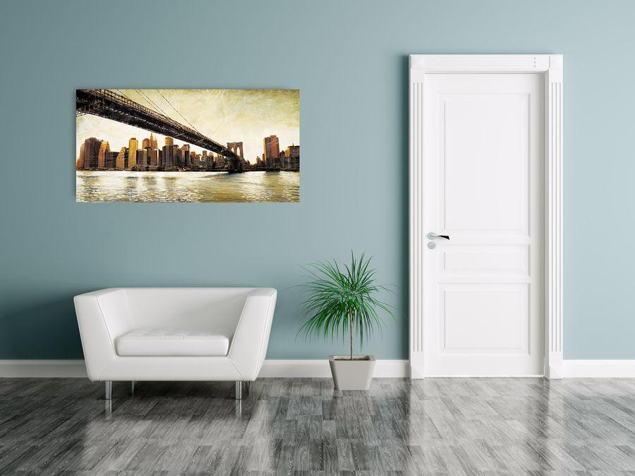 Artopweb Daniels - Brooklyn Bridge View Decorative MDF Panel (138x70cm)