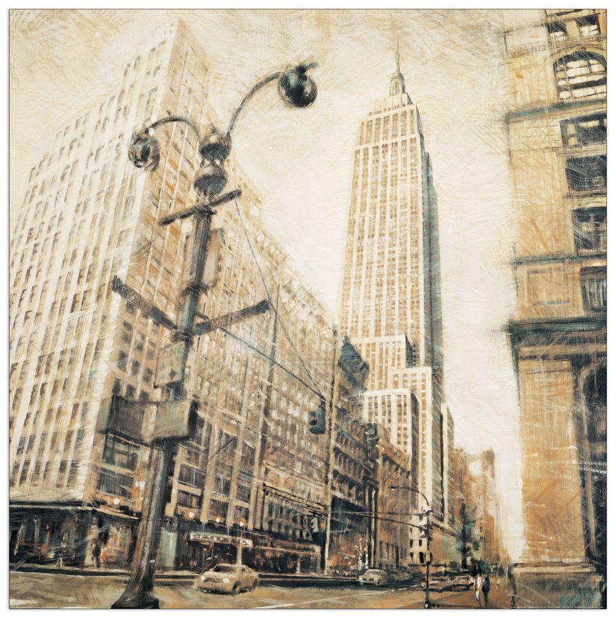 artopweb Daniels - Empire State Building from Madison Avenue Decorative MDF Panel (70x70cm)