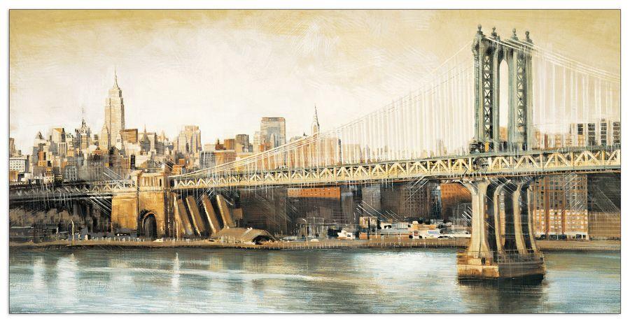 artopweb Daniels - Manhattan Bridge Way Decorative MDF Panel (100x50cm)