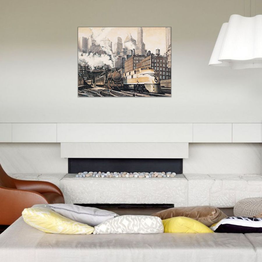 Artopweb Daniels - The Station Chicago Decorative MDF Panel (80x60cm)
