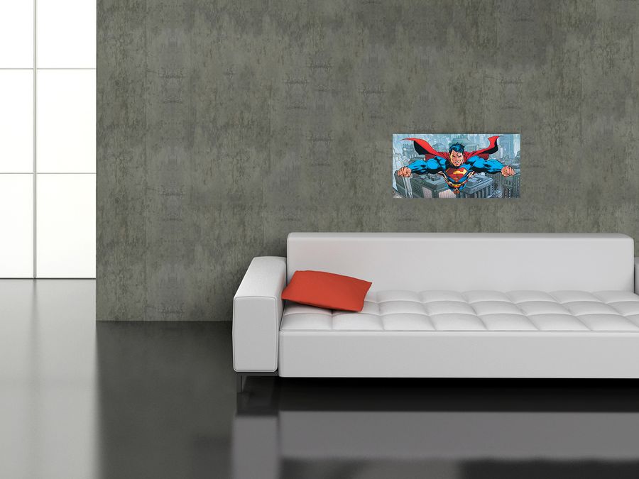 Artopweb Dc Comics - Flying Over Metropolis Decorative MDF Panel (100x50cm)