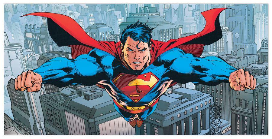 artopweb Dc Comics - Flying Over Metropolis Decorative MDF Panel (100x50cm)