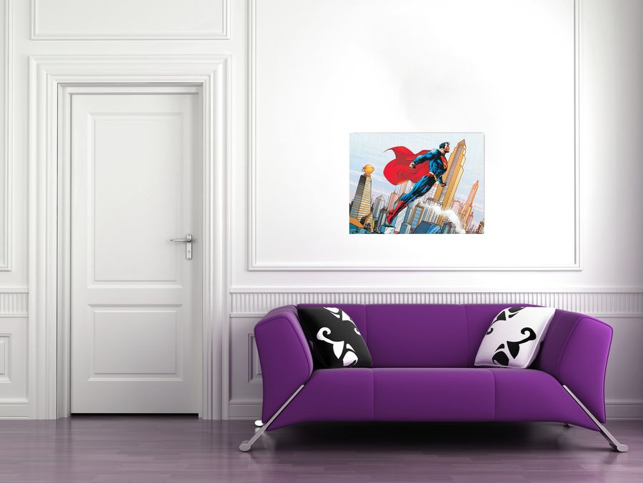 Artopweb Dc Comics - Metropolis Skyline Decorative MDF Panel (80x60cm)