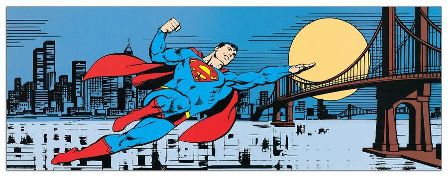 artopweb Dc Comics - Metropolis Skyline Decorative MDF Panel (138x48cm)