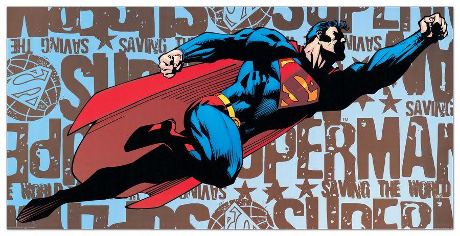 artopweb Dc Comics - Saving The World Decorative MDF Panel (100x50cm)