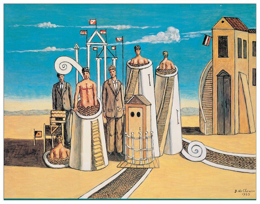 artopweb De Chirico - Bagni Misteriosi Decorative MDF Panel (78x60cm)