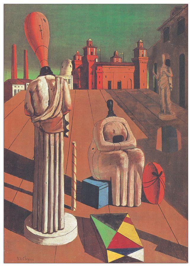 artopweb De Chirico - Le Muse Inquietanti Decorative MDF Panel (28x40cm)