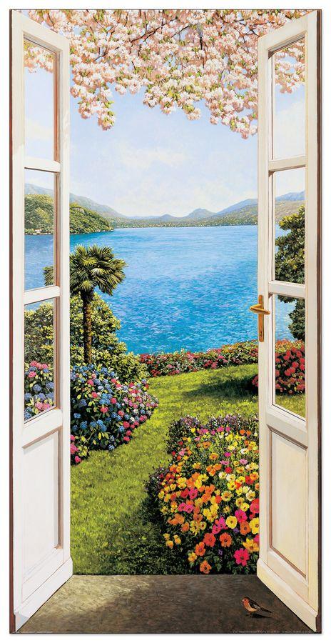 artopweb Del Missier - Giardino Fiorito Decorative MDF Panel (50x100cm)