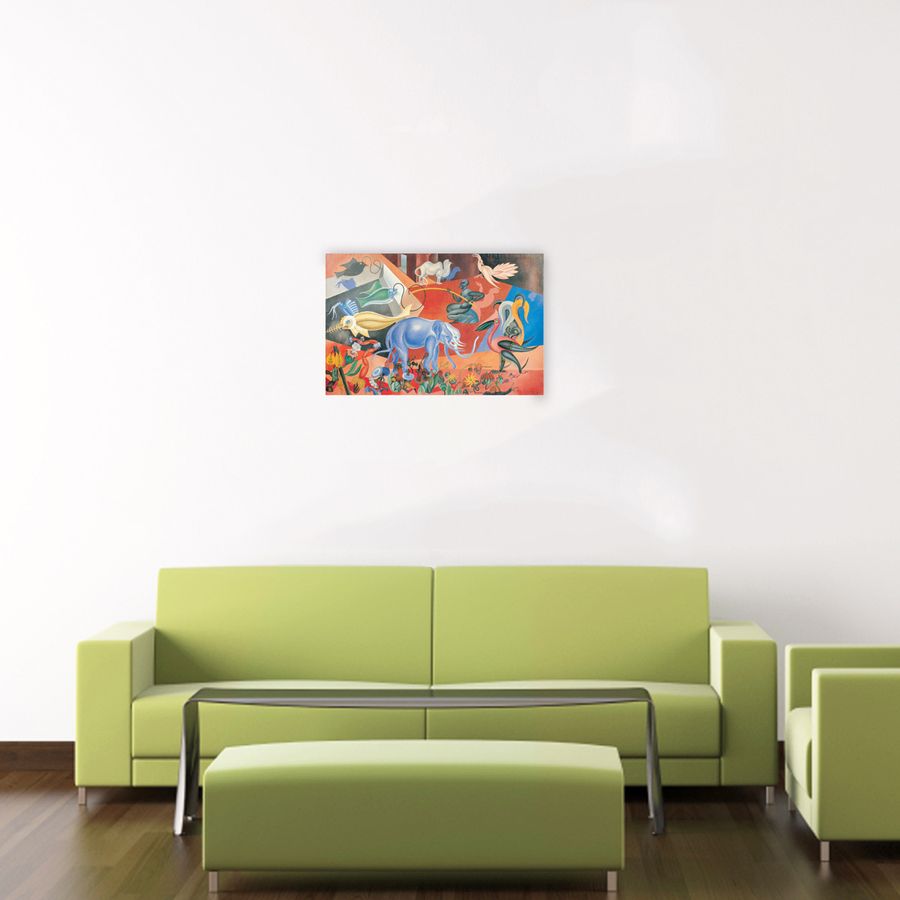 Artopweb Depero - Flora E Fauna Magica 1920 Decorative MDF Panel (74x48cm)