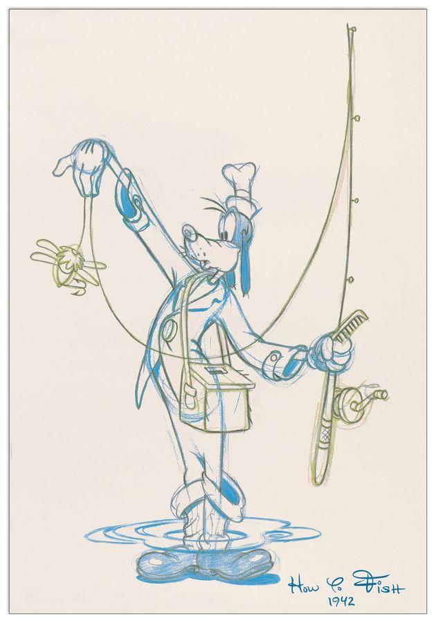 artopweb Disney - Fisherman Goofy Decorative MDF Panel (43x63cm)